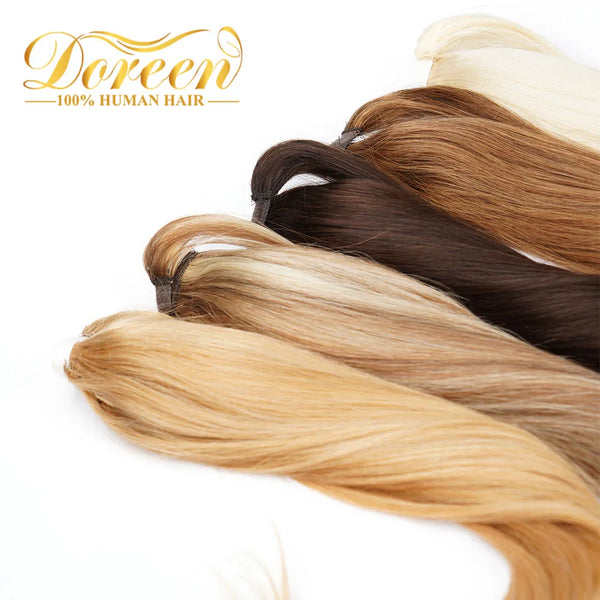 100% Real Natural Human Hair Wrap Pony Pieces 14 to 24