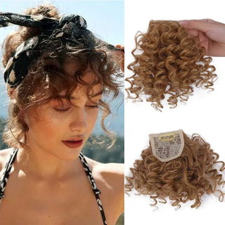 Buy t1b-burgundy LUPU Synthetic Fake Curly Fringe Bangs Clips in Hairpieces With Natural Black Heat Resistant Fiber Hair Extensions for Women