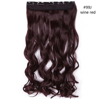 Buy 99j HAIRRO 5 Clips Synthetic Hair Long Straight Clip in Hair Extensions False Hair Black Hair Pieces for Women False Wavy Hairpiece