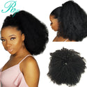 Riya Hair Drawstring Afro Kinky Curly Ponytail Human Hair Brazilian Clips in Remy Hair Extensions Pony Tail for Black Women