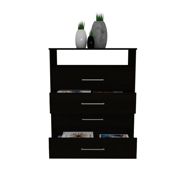 Dresser Atlanta,Four Drawers - Black