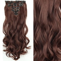 22Inch Long Straight Wavy Hair Extension 7Pcs/Set 16 Clips High Tempreture Synthetic Hairpiece Clip in Hair Extensions