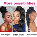 22inch Drawstring Ponytail Synthetic Long Afro Kinky Straight Fake Ponytail Wig Hairpiece for Women Clip in Hair Extension