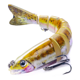 Buy 12-8cm-18g-c8 12.8cm-18g Lifelike Multi Jointed Sinking Wobblers Fishing Lures Pike Swimbait Crankbait Minnow Trout Bass Fishing Tackle Baits