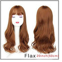 Natural Wave Women Synthetic Hair Light Brown One-Piece Hair Extension With Bangs High Temperature Fiber Clip-In Hairpieces