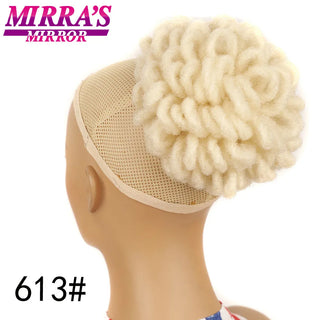 Buy lsfbzb-613 Afro Puff Drawstring Ponytail Extension Synthetic Kinky Curly Ponytail Hair Chignon Dreadlock Buns Afro Puff for Black Women