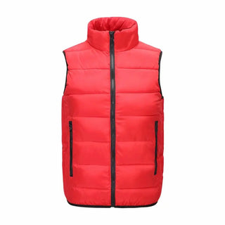 Buy red DIY Logo  Jackets Coats New Autumn Winter Ultra Light Sleeveless Jackets Coats Portable Casual Waistcoat Bodywarmers Men Grils