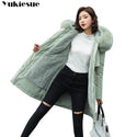 2022 New Cotton Thicken Warm Winter Jacket Coat Women Casual Parka Winter Clothes Fur Lining Hooded Parka Mujer Coats Clothes