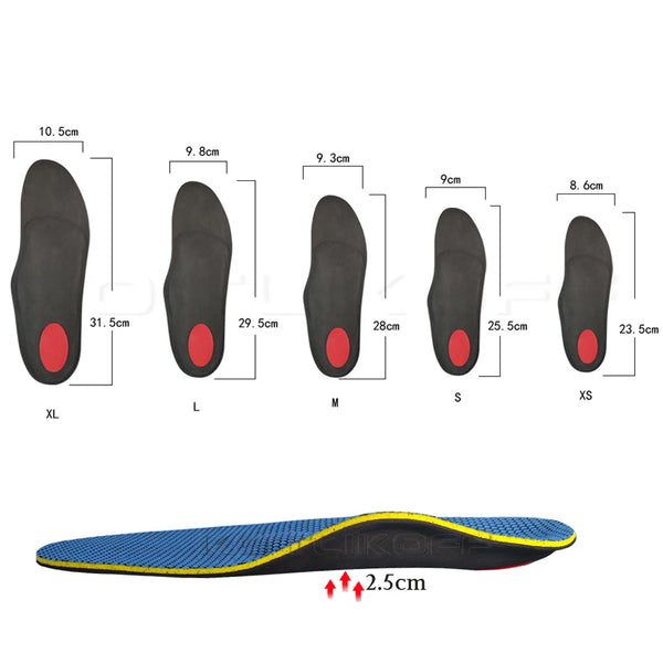 High Quality Severe Flat Feet Insoles Orthotic Arch Support Foot Massage Inserts Orthopedic Shoes Insoles Heel Pain  Men Woman