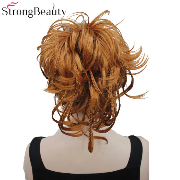 StrongBeauty Synthetic DIY Hair Red Blonde Brown Black Braid Drawstring Ponytail Clip in/on Hair Extensions Hairpieces 17Colors