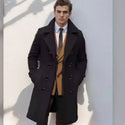 2024 Autumn and Winter High-Quality Thick Long Double Breasted Men's Woolen Coat Slim Fit Woolen Coat