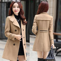 2021 Women Blends Woolens Overcoat Female Coat Autumn Winter Coats Jackets Women Plus Size Coat Women's Wool Coats Long Tops