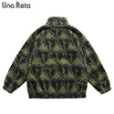 Una Reta M-Xxl Winter Men Coat New Casual Lamb Wool Parka Coat Streetwear Loose Men Clothing Grain Fleece Men's Jacket Coat