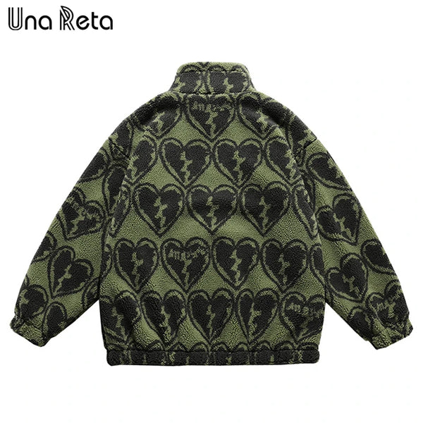 Una Reta M-Xxl Winter Men Coat New Casual Lamb Wool Parka Coat Streetwear Loose Men Clothing Grain Fleece Men's Jacket Coat