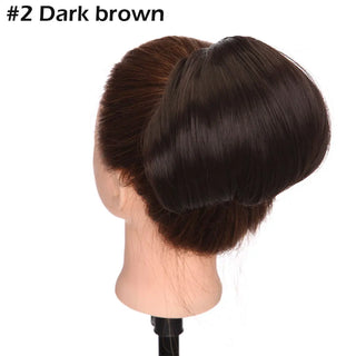 Buy dark-brown HAIRRO Synthetic Bride Hair Bun Donut Chignon Hair Piece Extension for Women Headwear Hair Bun for Wedding