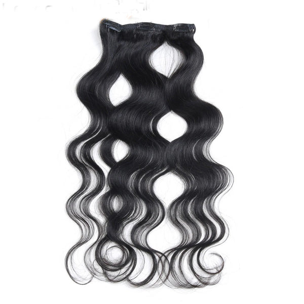 Clip in Hair Extensions Human Hair Brazilian Body Wave Clip in 8 Pcs/Set Natural Black Color Clip Ins Remy Hair 8-26 Inch 120G