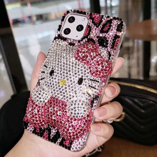 Buy czech-without-chain For iPhone 15 14 13 Pro Max iPhone Xs iPhone Case 8 Plus Rhinestone 7 Cartoon Hello Kitty 11 Protective Case 6 Female 12