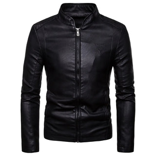 Fashion Brand Motorcycle Men's Leather Jackets 2020 Winter Stand Collar Zipper Male Leather Jacket Comfortable Warm Coats