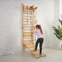 3in1 Wooden Swedish Wall / Climbing Ladder for Children + Swing Set + Slide Board