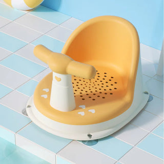 Buy yellow Baby Bath Seat Safety Non-Slip Plastic Bath Stool