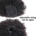 Afro Kinky Curly Ponytail Remy Hair Pieces for Women Natural Black Clip in Ponytails Drawstring 100% Human Hair Dolago Products