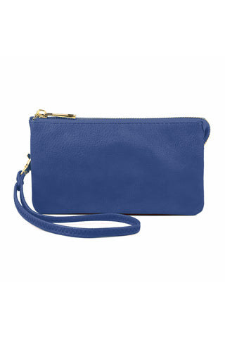 Buy royal-blue 005 - Leather Wallet With Detachable Wristlet