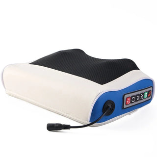 Buy white-6-button Electric Neck Massager Pillow Massageador Relaxation Pillow Massager Multifunctional Massage Pillow Device