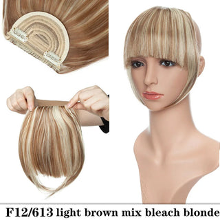 Buy f12-613 HAIRRO 8&quot; Short Synthetic Bangs Heat Resistant Hairpieces Hair Women Natural Short Fake Hair Bangs Hair Clips on Bangs 24 Colors