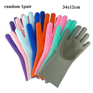 Buy random-1pair 35/45/55cm Black Gloves Heavy Duty Rubber Gloves Acid Alkali Resistant Chemical Work Safety for Industry Labor Protective Glove