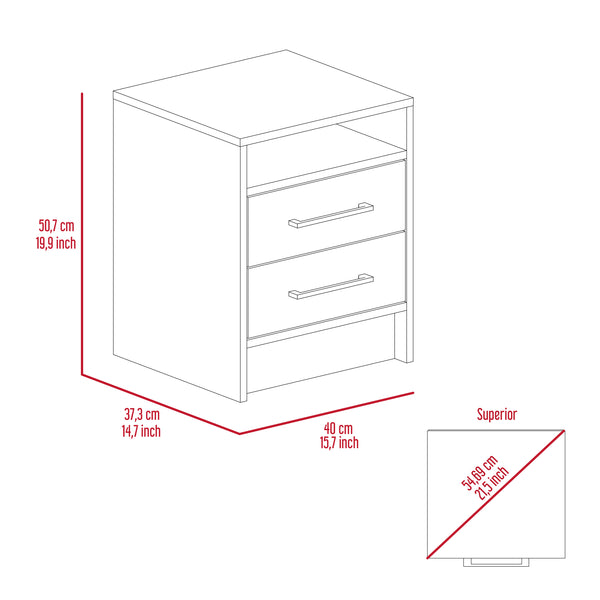 Nightstand Cartiz, Bedroom, Light Gray