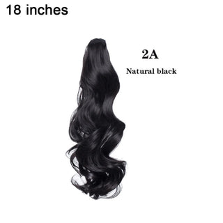 Buy 2a18inch BENEHAIR Fake Ponytail Claw on Ponytail Long Wavy Clip in Hair Extension Hair Synthetic Hairpiece for Women Pony Tail Fake Hair