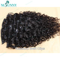 Seamless PU Clip in Hair Extensions Human Hair Water Wave Burmese Weft Clip Ins Extensions Curly 100g/120g/200g/240g