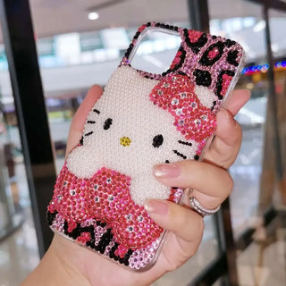 For iPhone 15 14 13 Pro Max iPhone Xs iPhone Case 8 Plus Rhinestone 7 Cartoon Hello Kitty 11 Protective Case 6 Female 12