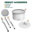 Lazy Man Dual Drive 360° Spin Adjustable Round Mop With Clean Bucket for Wet and Dry Floor Spin Mop Head With 2 Microfiber Cloth