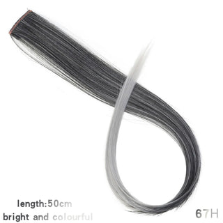 Buy 67h Lupu Synthetic Rainbow Highlighted Hair Girl One Chip in Hair Extension Hairpin Long Straight Hair Clip for Hair False Hair