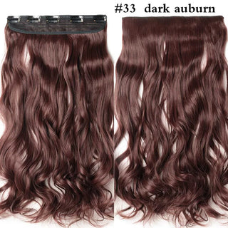 Buy dark-auburn HAIRRO 17/24/27/29&quot; 5 Clips Synthetic Hair Long Straight Clip in Hair Extensions False Hair Black Hair Pieces for Women