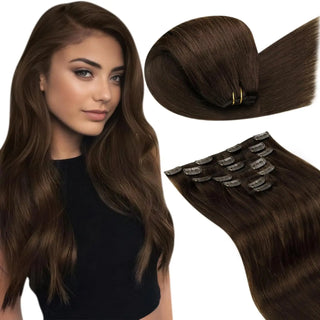 Buy 4 LaaVoo Human Hair Clip in Extensions 7Pcs Real Remy Hair Extensions Clip in Human Hair Black Hair Straight Natural Hair Blonde