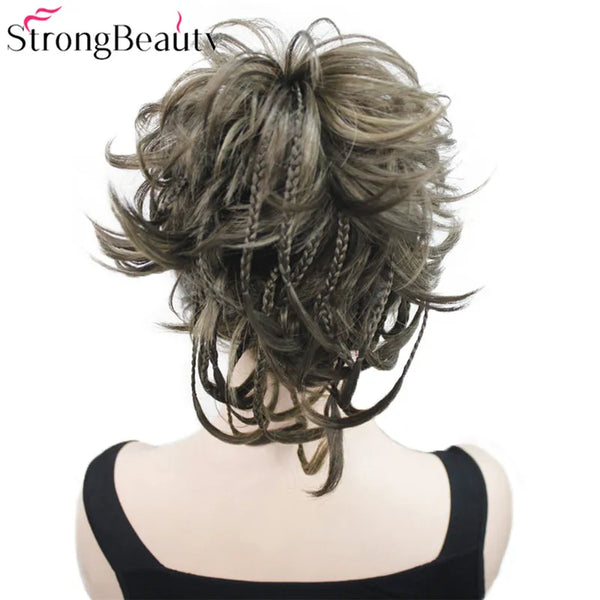 StrongBeauty Synthetic DIY Hair Red Blonde Brown Black Braid Drawstring Ponytail Clip in/on Hair Extensions Hairpieces 17Colors