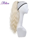 Blice Synthetic Long Curly Ponytail Extensions #613 Alita Heat Resistant Ponytail HairPieces Drawstring With Two Plastic Combs