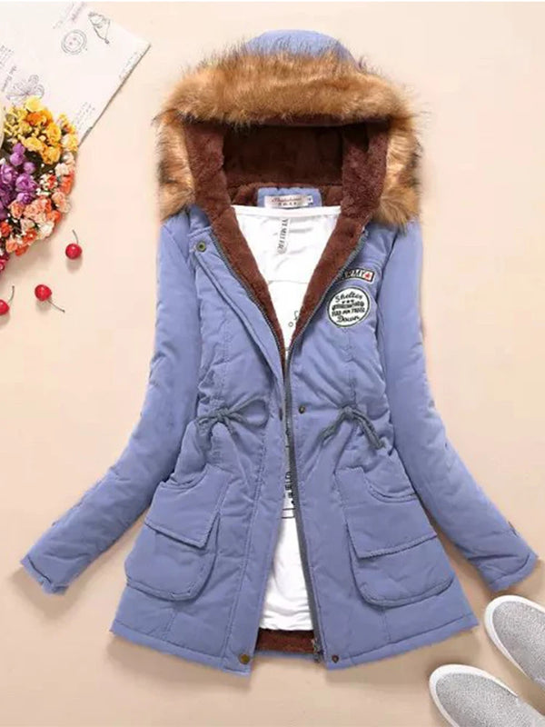 New Winter Military Coats Women Cotton Wadded Hooded Jacket Medium-Long Casual Parka Thickness  XXXL Quilt Snow Outwear