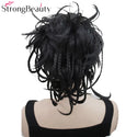 StrongBeauty Synthetic DIY Hair Red Blonde Brown Black Braid Drawstring Ponytail Clip in/on Hair Extensions Hairpieces 17Colors