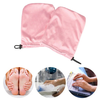 Buy hands-pink 2 Pieces Paraffin Wax Mitts for Hand and Feet Moisturizing Infrared Machine Keep Warm Heat Wax Mitten Cover Bags Foot SPA Liners