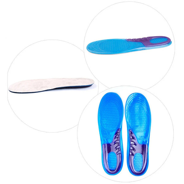 Shock-Absorbing Insole Orthotic Arch Support Foot Pain Massaging Silicone Gel Soft Sport Shoe Anti-Shock Insoles Pad Man Women