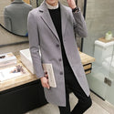 Leisure Long Sections Woolen Coats