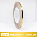 50M Self-Adhesive Tile Sticker Tape Gold Silver Floor Waterproof Wall Gap Sealing Strip Tile Beauty Seam Sticker Home Decoration