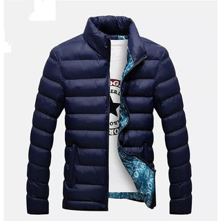 Buy navy 2024 New Winter Jackets Parka Men Autumn Winter Warm Outwear Brand Slim Mens Coats Casual Windbreaker Quilted Jackets Men M-6xl