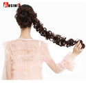 AOSIWIG Synthetic Long Curly Chignons Hair Tails Clip in Hair Extensions Fake Hair Pieces Heat Resistant Chignons for Women