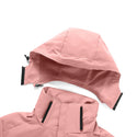 Women Waterproof Jacket Coat Outdoor Hiking Long Hooded Raincoat Zip Pockets Windbreaker Plus Size Autumn Winter Coat Outerwear