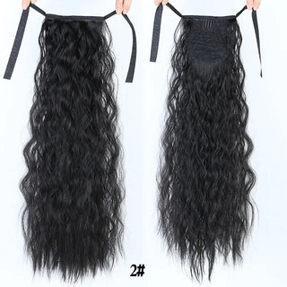 Buy 2 LUPU Synthetic Drawstring Ponytail 18 Inches Long Afro Curly Hair Extensions Hairpieces Pony Tail Fake Hair Heat Resistant