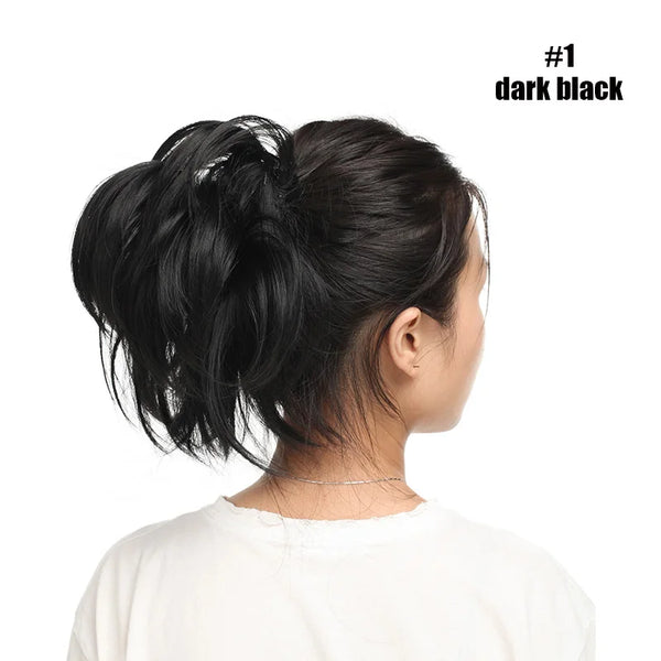 BENEHAIR Synthetic Hair Bun Claw Ponytail Clip in Hair Extensions Fake Hair Hairpiece for Women Ponytail Hair Wavy Messy Bun